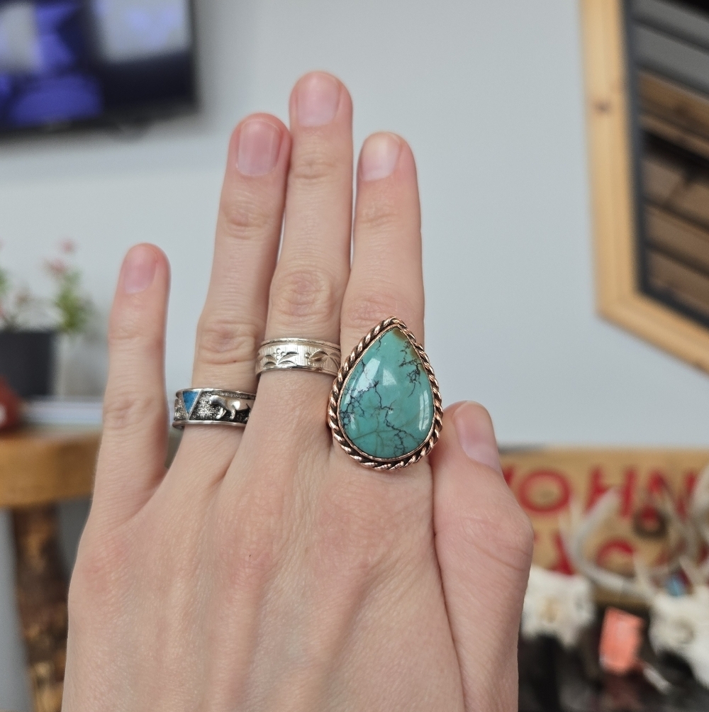 Turquoise Copper Ring 429